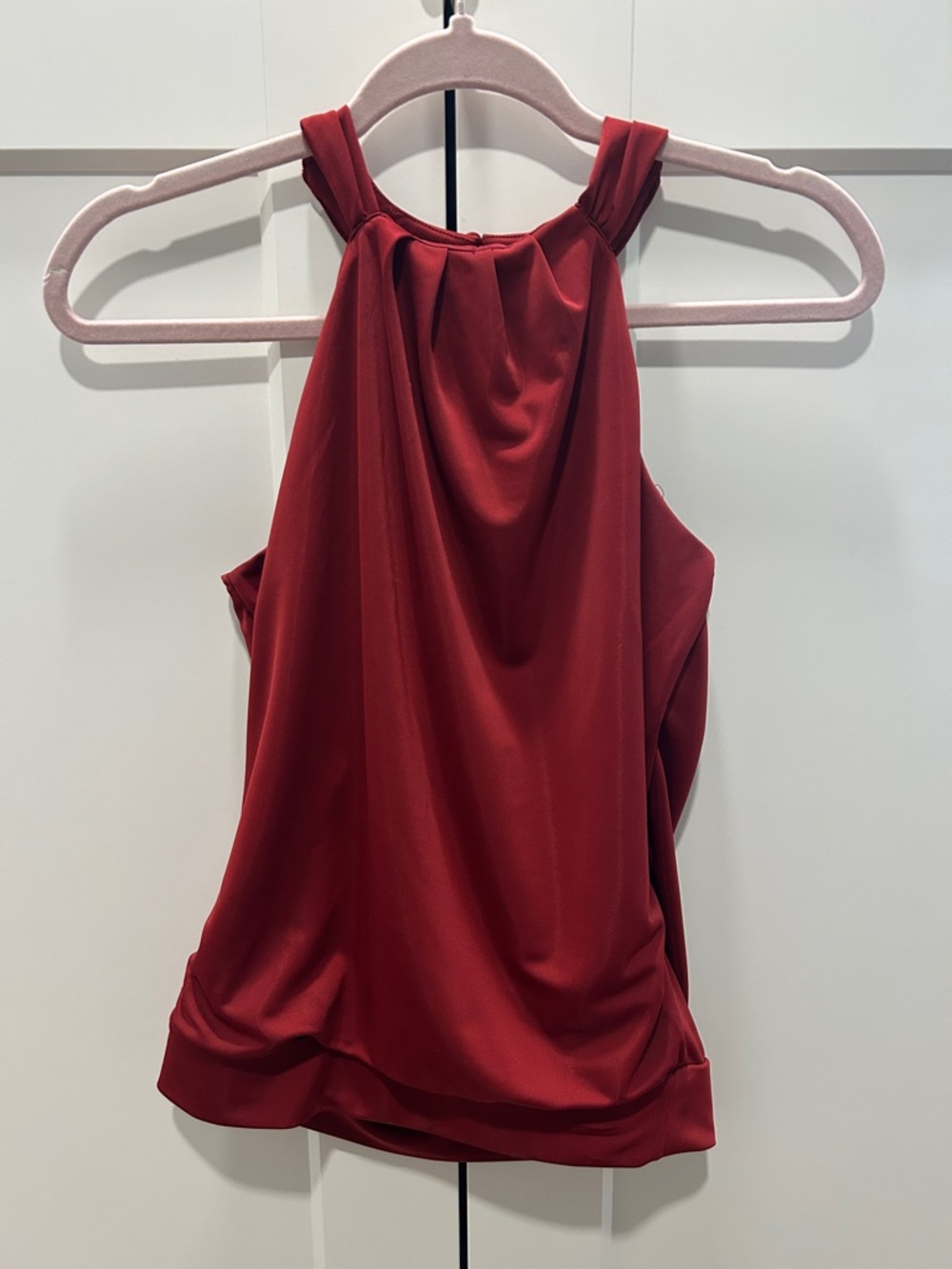 INC International Concepts Red Halter-Style Draped